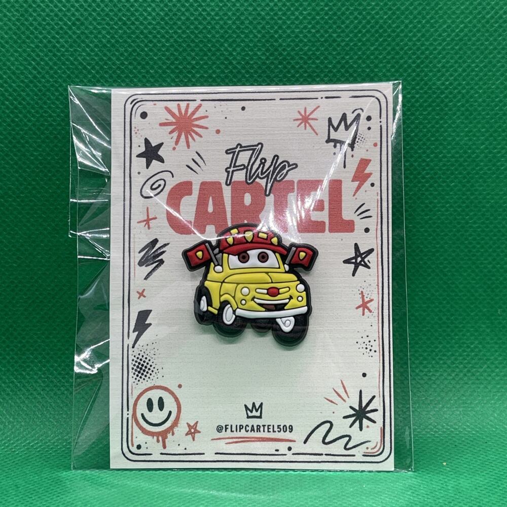 Disney Pixar Cars Luigi PVC Rubber Hat Pin Backpack Collectible